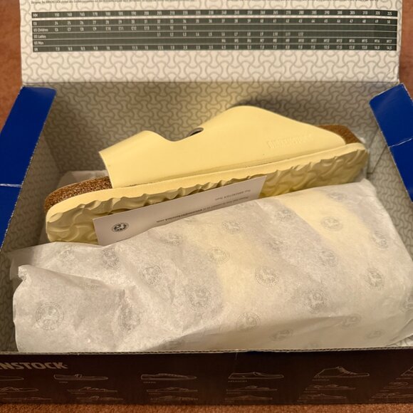 Arizona Birkenstock Sandals – Butter/Silver Buckle (Narrow Fit, New with Tags) - Picture 2 of 9